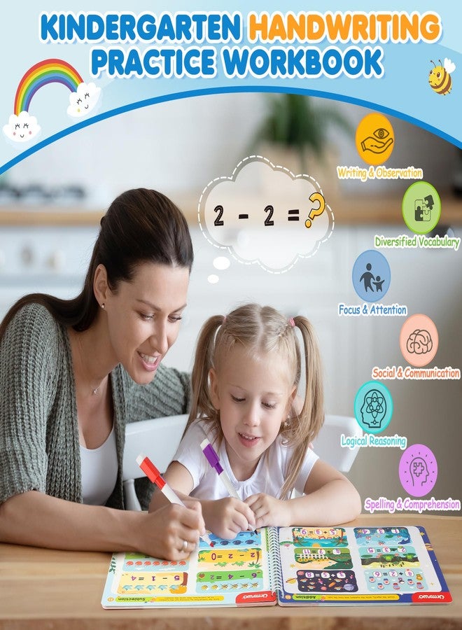 URMYWO أنشطة تعليمية لمرحلة ما قبل المدرسة، كتب تمارين لرياض الأطفال، ألعاب تعليمية لتعليم الحروف الأبجدية للأطفال من عمر سنتين إلى خمس سنوات، كتب أنشطة لتدريب الكتابة والتتبع، هدايا للأطفال من عمر ثلاث سنوات للأحفاد - Image 3